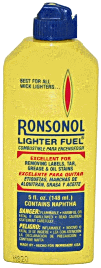 naphtha (Ronsonol lighter fluid)